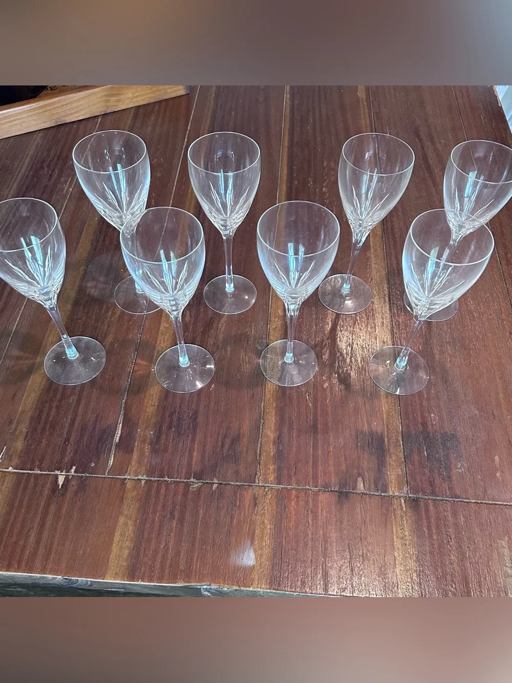 Lenox Firelight Clear Crystal Wine Glasses Set of 8
